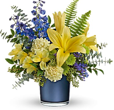 Yellow blue flowers